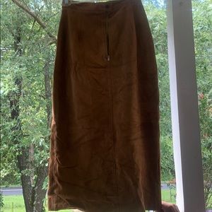 Suede skirt